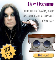 Ozzy Osbourne's Sunglasses w/ Autographed Case