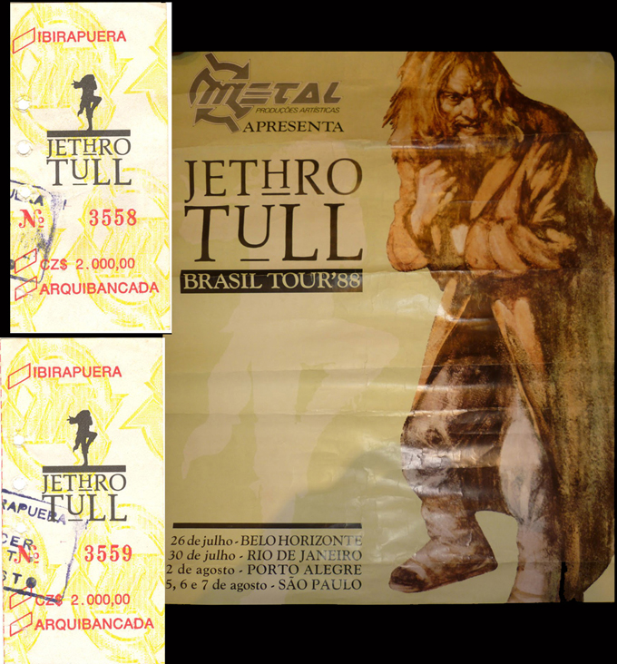 show de 20 anos do Jethro Tull no Brasil em 88