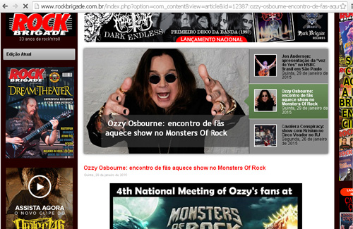  Encontro Nacional do Fanzmosis na Rock Brigade magazine